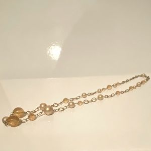 Gold beaded necklace